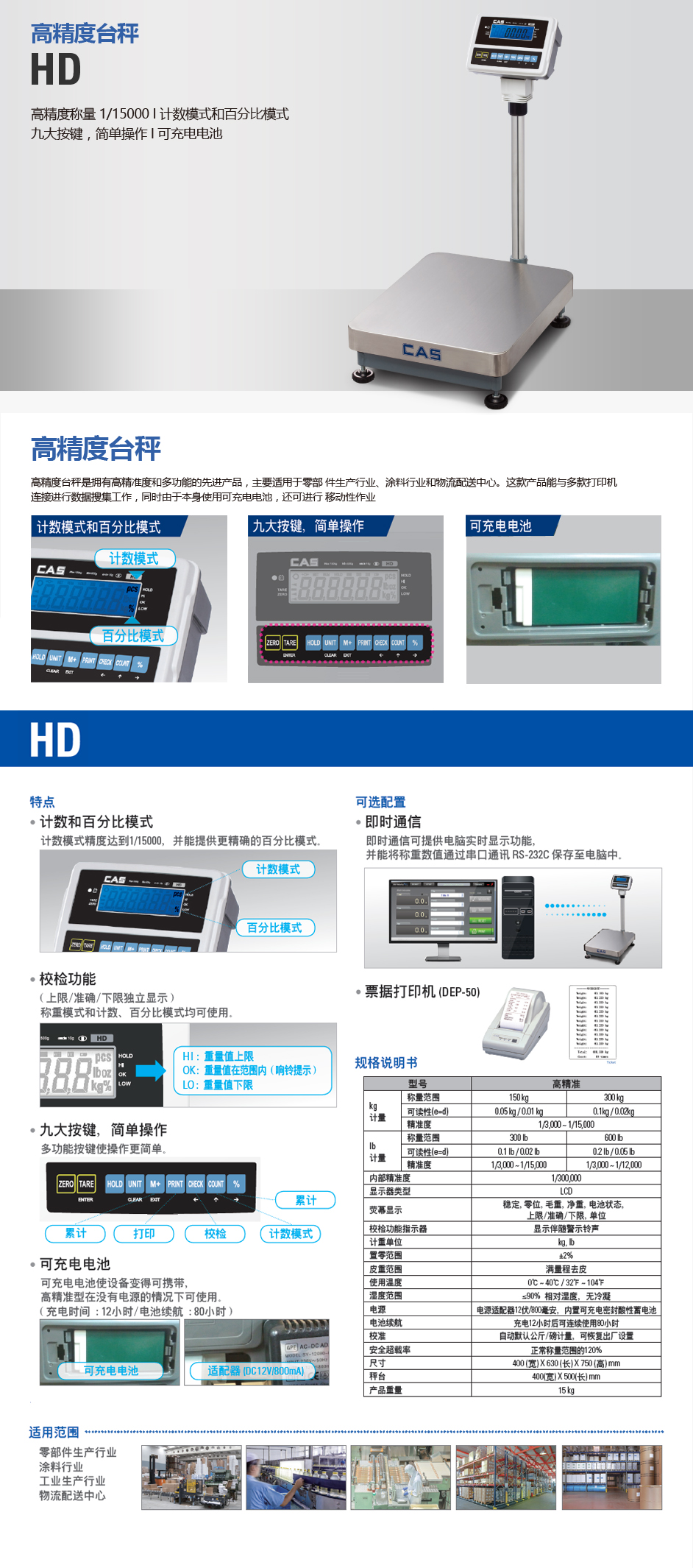 HD 高精度台秤(图1)