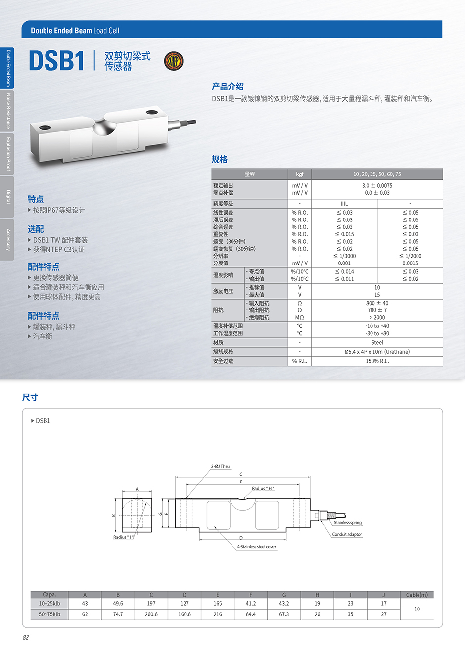 DSB1 双剪切梁氏传感器(图1)