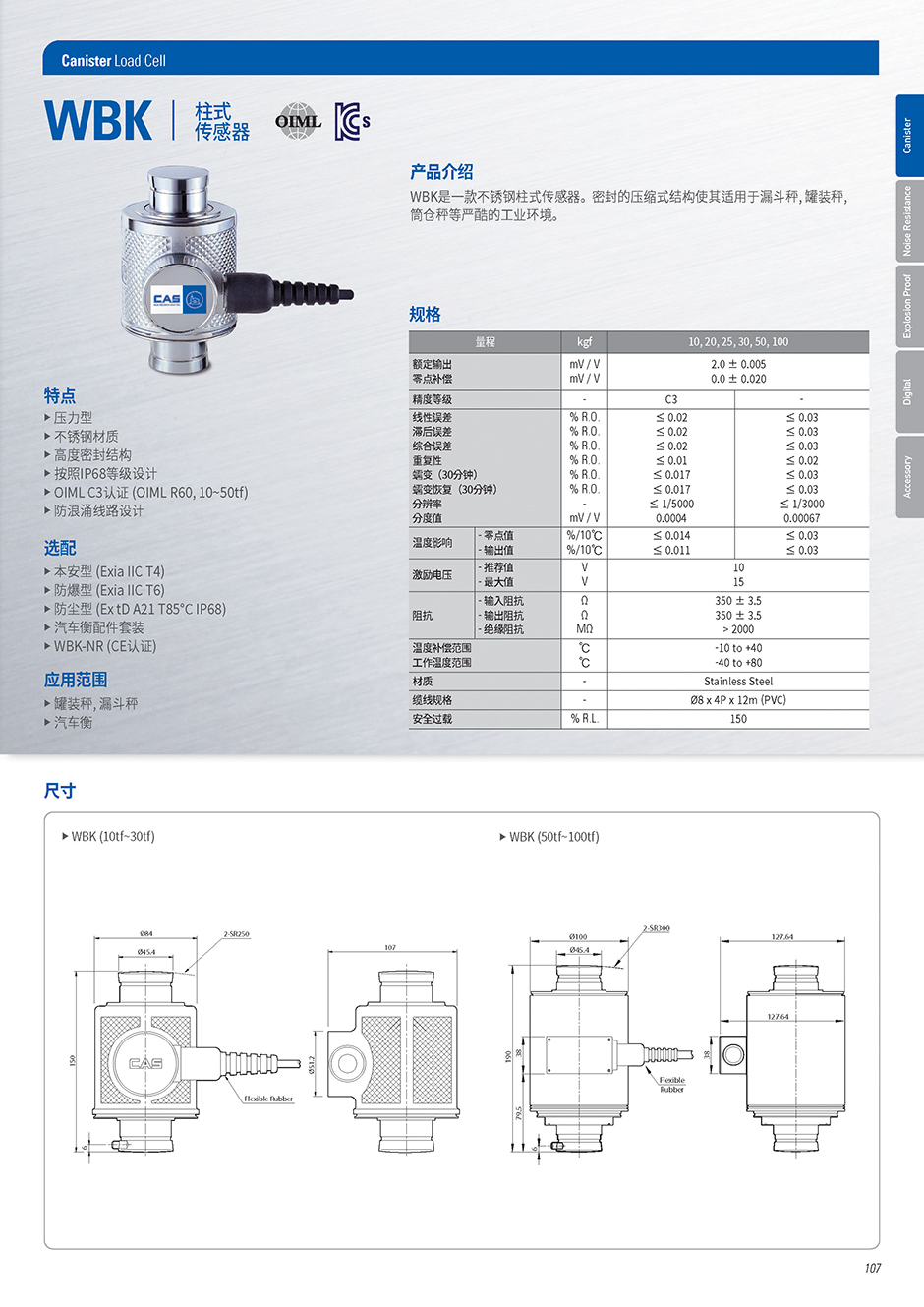 WBK系列 柱式传感器(图1)